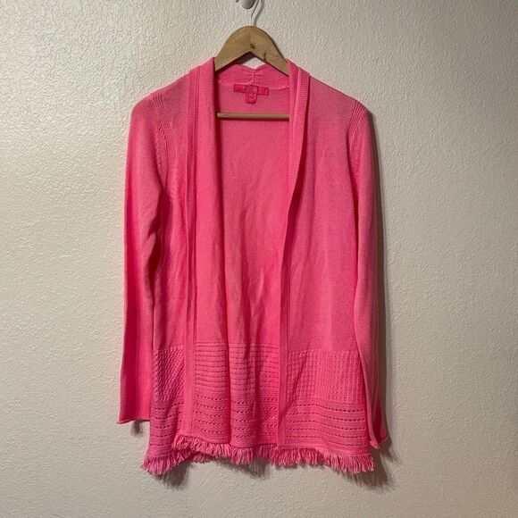 Lilly Pulitzer Sweaters - Lily Pulitzer Fringe Hem Cardigan Medium